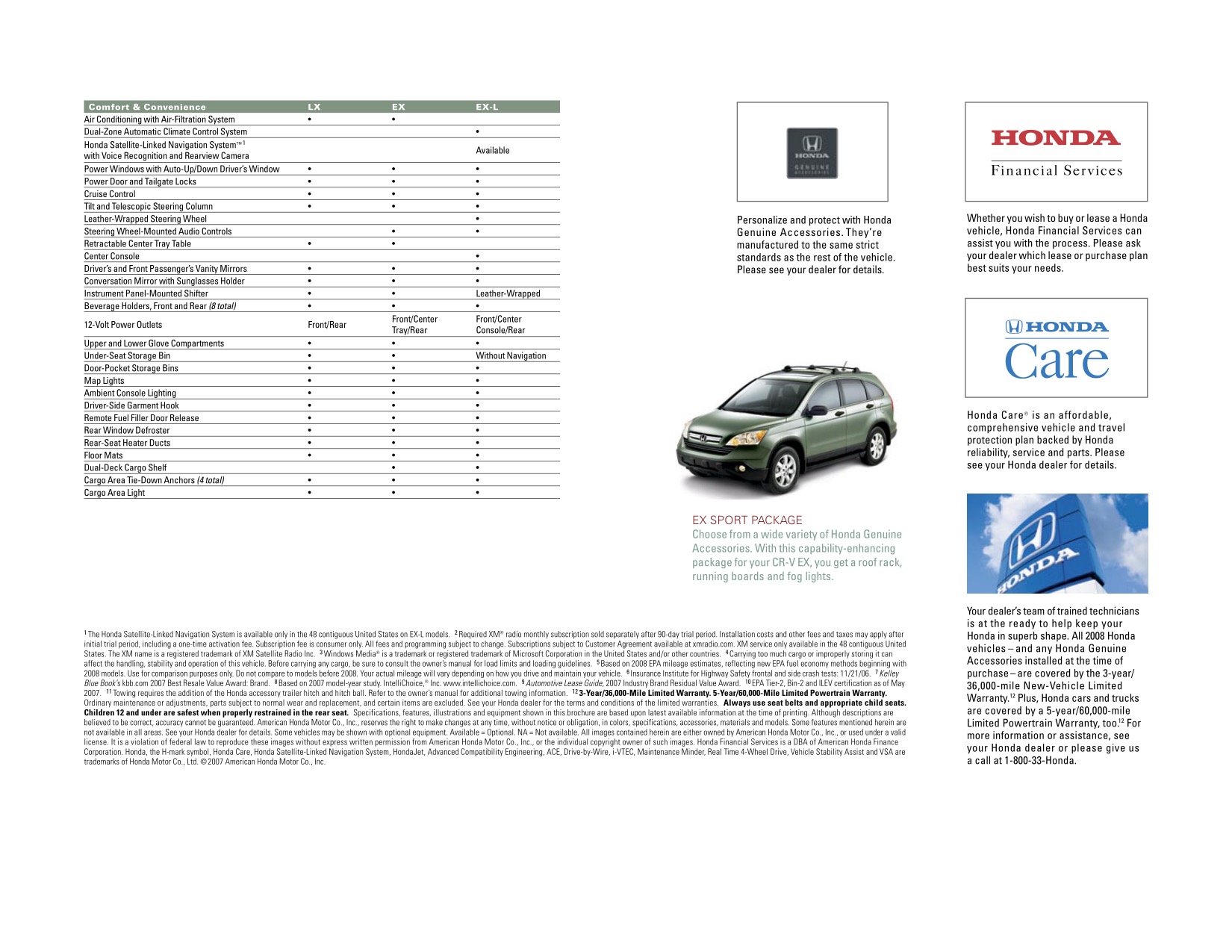 2008 Honda CR-V Brochure Page 16